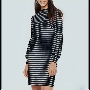 ANN TAYLOR Stripe Bell Sleeve Dress